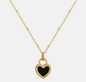 LYLA Double Sided Necklace & Earrings Set - Black and White