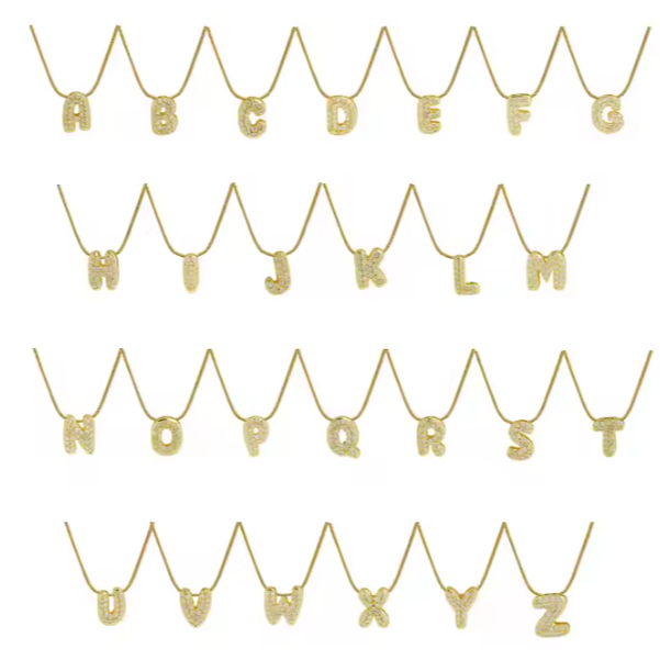 LUCY Mini Bubble Letter Necklace