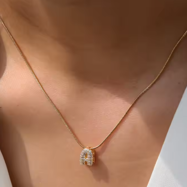 LUCY Mini Bubble Letter Necklace