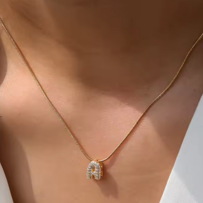 LUCY Mini Bubble Letter Necklace