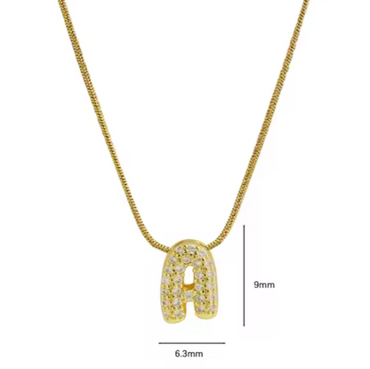 LUCY Mini Bubble Letter Necklace