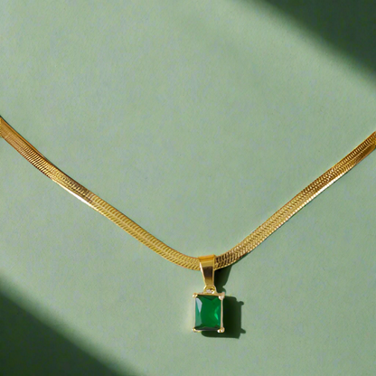 ROSE Flat Necklace with Pendant