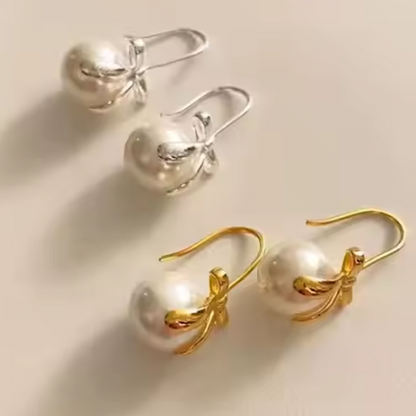 TRISH Pearl Bow Earrings
