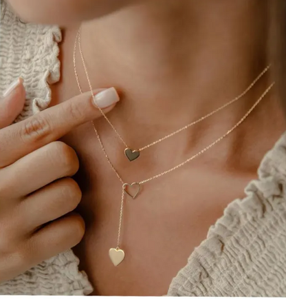 SOFIA Double Layered Heart Necklace