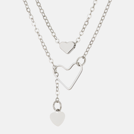 SOFIA Double Layered Heart Necklace