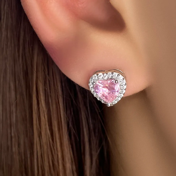 GRACE Heart Stud Earrings