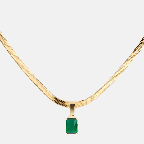 ROSE Flat Necklace with Pendant