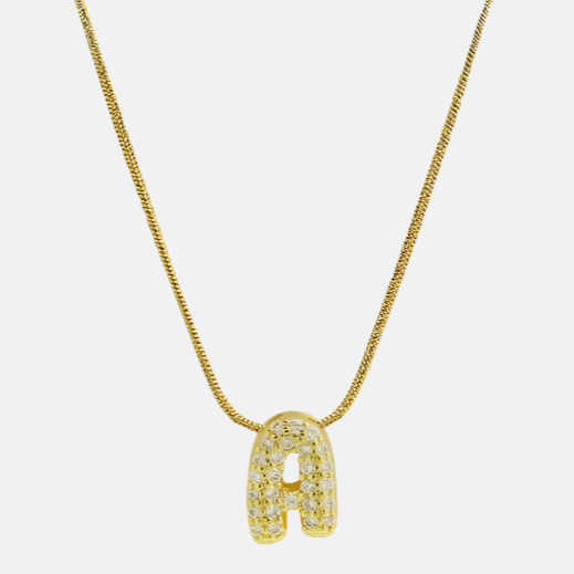 LUCY Mini Bubble Letter Necklace