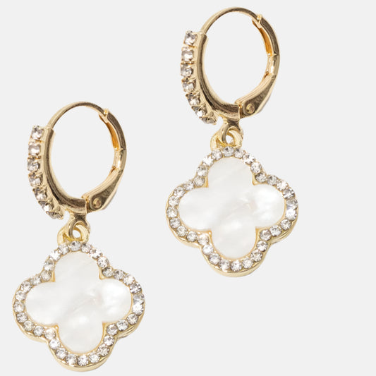 ELISHA Four Leaf Clover Hoop Earrings